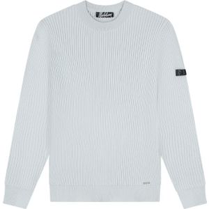 Malelions Knitted Rib Sweater - Ocean Grey XS