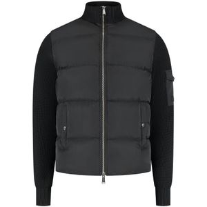 Malelions Knitted Hybrid Jacket - Black XS