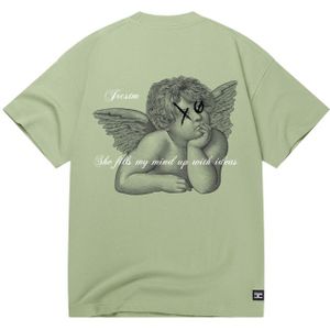JorCustom Angel Loose Fit T-Shirt - Sage Green XS
