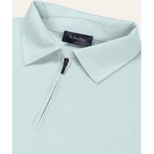 TriaD'oro Polo Zip Short Sleeve - Light Blue XS
