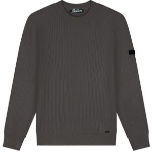 Malelions Knitted Rib Sweater - Mulch Brown XS