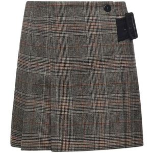 Pinko - Consolata Gonna - Multi - Plooirok - Beige/Grijs/Geel