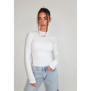 Nena Long Sleeve Top - White/Black XL