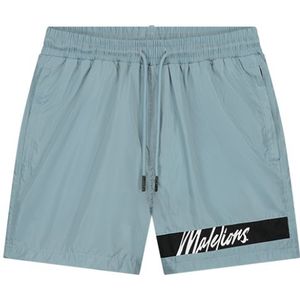 Malelions Captain Swim Shorts - Light Blue/Black