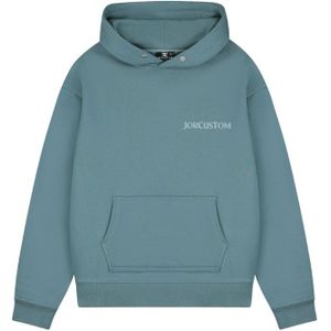 JorCustom Ribbon Fleece Oversized Hoodie - Ocean Blue XS