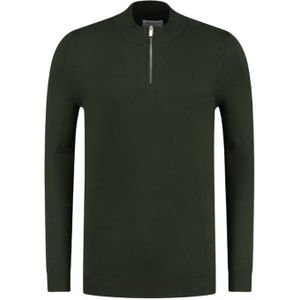 Purewhite Essential Knit Half Zip - Army Green