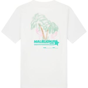 Malelions Hotel T-Shirt - White/Turqoise L