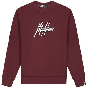 Malelions Duo Essentials Sweater - Burgundy/White M