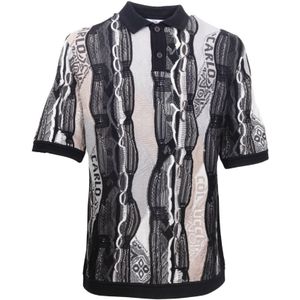 Poloshirt Knit C10102 - Black Multicolor XS