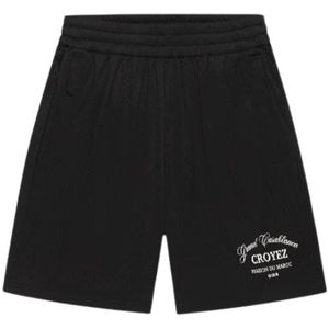 Croyez Women Grand Casablanca Mesh Shorts - Black/White XXS
