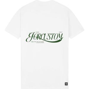 JorCustom Script Slim Fit T-Shirt - White XS