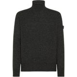 Peuterey - Stranded Wool High-Collar Sweater - Zwart - Wol