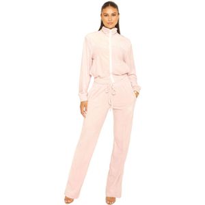 Velour Los Angeles Tracksuit - Baby Pink M