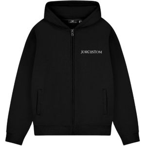 JorCustom Ribbon Fleece Zipped Hoodie - Black XS