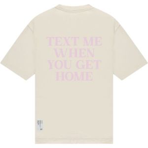 Text Me Tee - Off White/Lila S