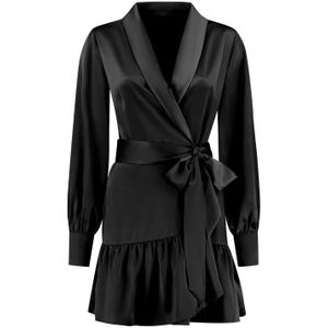 Nikkie Vivien Satin Dress - Black 34
