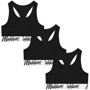 Malelions Women Bralette 3-Pack - Black XXS
