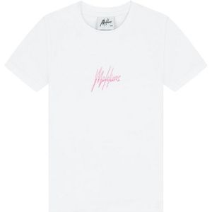 Malelions Girls Kiki T-Shirt - White/Dark Pink 4-104