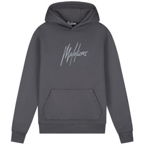 Malelions Essentials Hoodie - Light Grey/Turquoise XXS