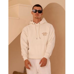 Quotrell La Vie Hoodie - Off White/Oat XL