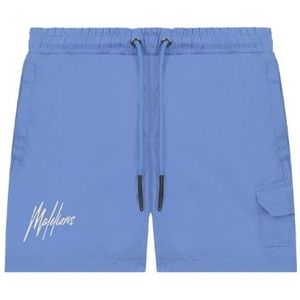 Malelions Kids Fransisco Pocket Sweat Short - Vista Blue/Off White 140