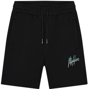 Malelions Split Shorts - Black/Turquoise XL