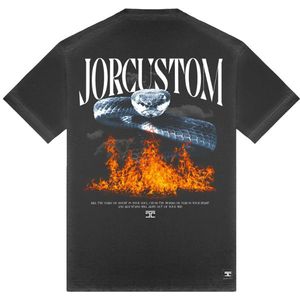JorCustom Snake Loose Fit T-Shirt - Stone Grey XL