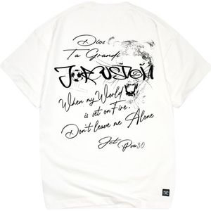 JorCustom Panther Loose Fit T-Shirt - White XL