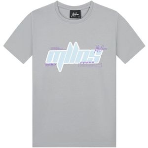 Malelions Kids Font T-Shirt - Grey/Light Blue 152