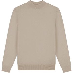 Malelions Knitted Mockneck Sweater - Sand XS