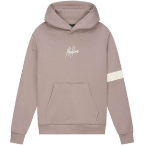 Malelions Kids Captain Hoodie - Grey Brown/Off-White 4-104