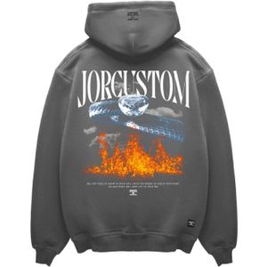 Jorcustom Snake Oversized Hoodie - Acid Grey