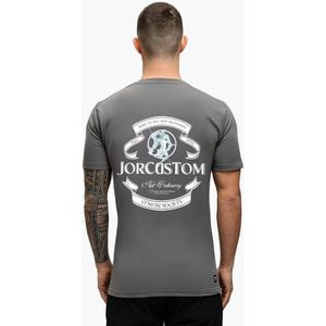 JorCustom Ribbon Slim Fit Tee - Antraciet XS
