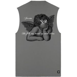 JorCustom Angel Sleeveless T-Shirt SS24 - Grey XXL