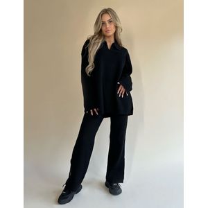 Reinders Stassie Pants Knitwear Splits - True Black S