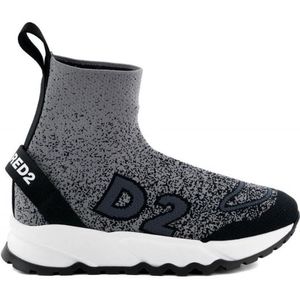 Dsquared2 Hi-Top Run DS2 Sock Sneakers - Nero/Bianco 38