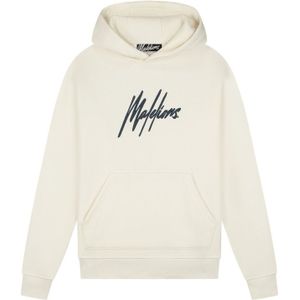 Malelions Essentials Hoodie - Off-White/Slate XXS