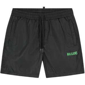 Malelions Iconic Swim Shorts - Black/Green M