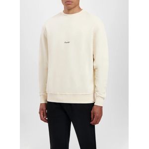 Purewhite Embroidered Graphic Sweater - Ecru XXL
