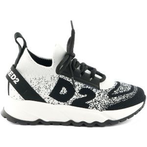 Dsquared2 Run Sock Logo Sneakers - White/Black 40