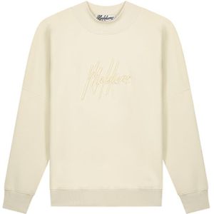 Malelions Women Essentials Brand Sweater - Beige