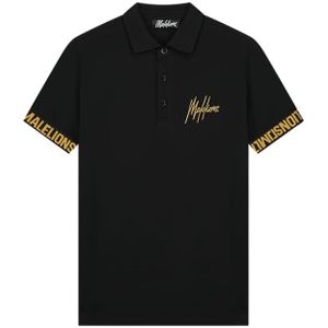 Malelions Venetian Polo - Black/Gold XXS