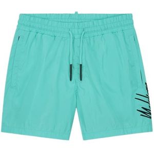 Malelions Split Swim Shorts - Turquoise/Black