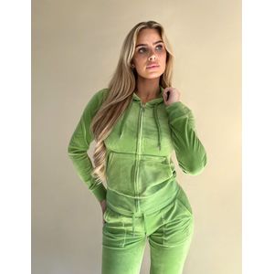 Robertson Zip Through Hoodie - Piquant Green XS