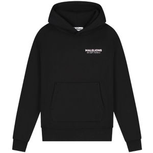 Malelions Women Rhinestone Hoodie - Black XS