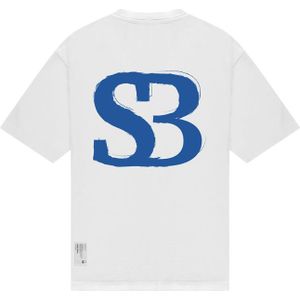 The Initial Tee - Bright White/Skydiver S