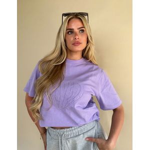 Croyez Women Cut Out Heart T-Shirt - Lilac XS