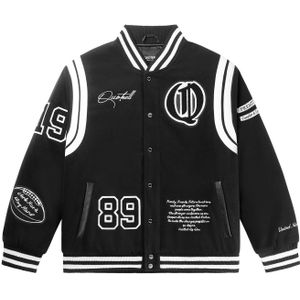 Quotrell University Football Jacket - Black/White