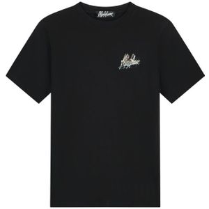 Malelions Splash T-Shirt - Black/Khaki XXS
