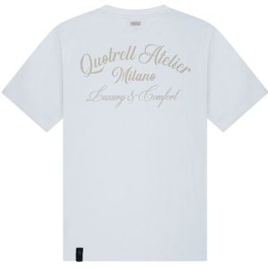 Quotrell Atelier Milano T-Shirt - Light Blue/Grey L